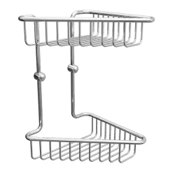 Venice Chrome 2-Tier Corner Wire Shower Caddy