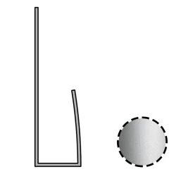 Victorian Plumbing Orion End Trim - Satin Aluminium