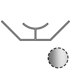 Victorian Plumbing Orion Internal Corner - Satin Aluminium