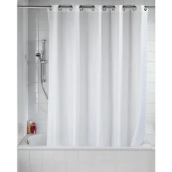 Wenko Comfort Flex White Polyester Shower Curtain - W1800 X H2000mm -Bostik Shop wenkocomfortflexwhitepolyestershowercurtaind1
