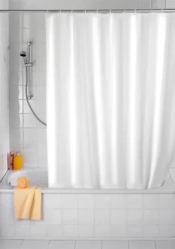 Wenko - Plain White Anti-Mold Polyester Shower Curtain - W1800 X H2000mm