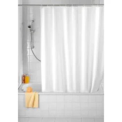 Wenko Plain White PEVA Shower Curtain - W1200 X H2000mm