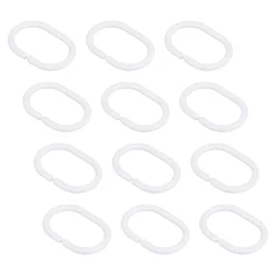 Victorian Plumbing White W2400 X H2000mm Polyester Shower Curtain