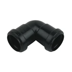 FloPlast 32mm Black Push-Fit 90° Bend