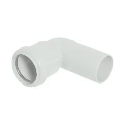 FloPlast 32mm White Push-Fit 90° Conversion Bend