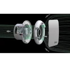 Xpelair Simply Silent Contour Standard Square Extractor Fan 150mm